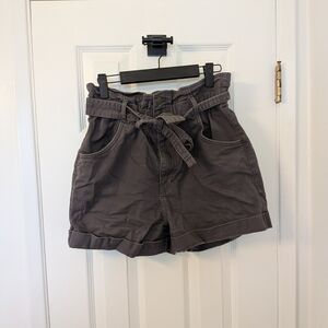 Garage High Waist Charcoal Shorts